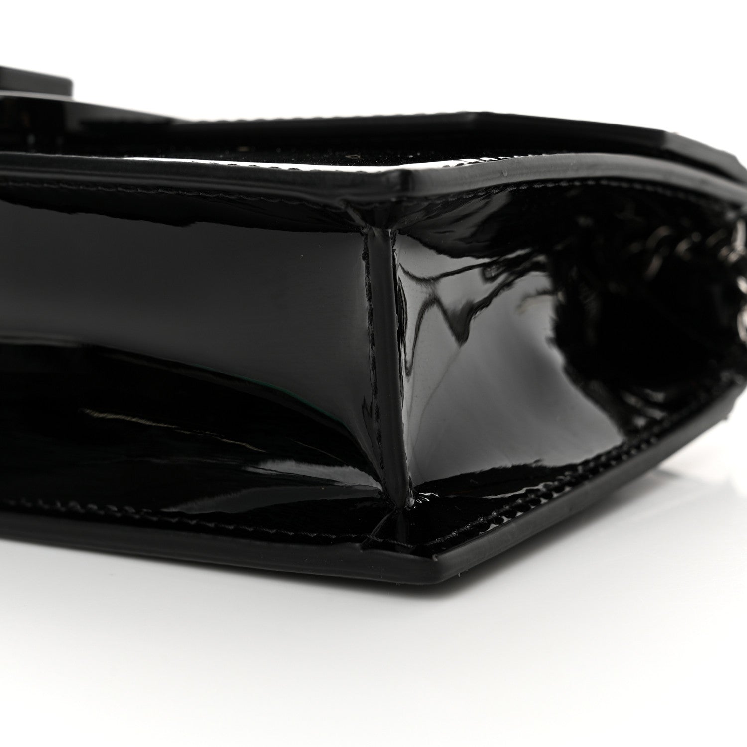 Christian Louboutin Patent Calfskin Mini Elisa Baguette Black 9 of 13