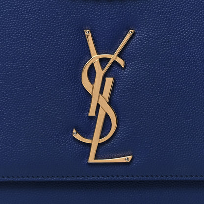 Saint Laurent Grain De Poudre Medium Classic Monogram Kate Satchel Flash Blue 9 of 9