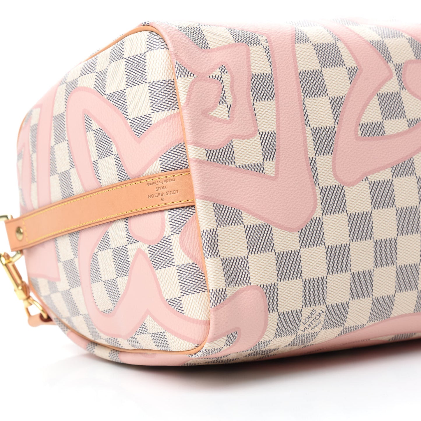Damier Azur Tahitienne Speedy Bandouliere 30 Rose Ballerine