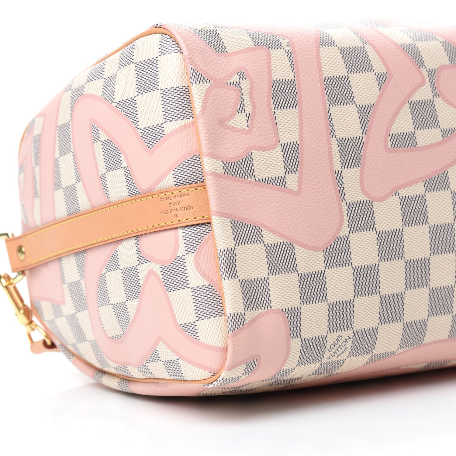 Louis Vuitton Damier Azur Tahitienne Speedy Bandouliere 30 Rose Ballerine 6 of 10