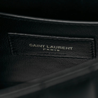 Saint Laurent Lambskin Matelasse Monogram Medium Vicky Chain Bag Black 7 of 13