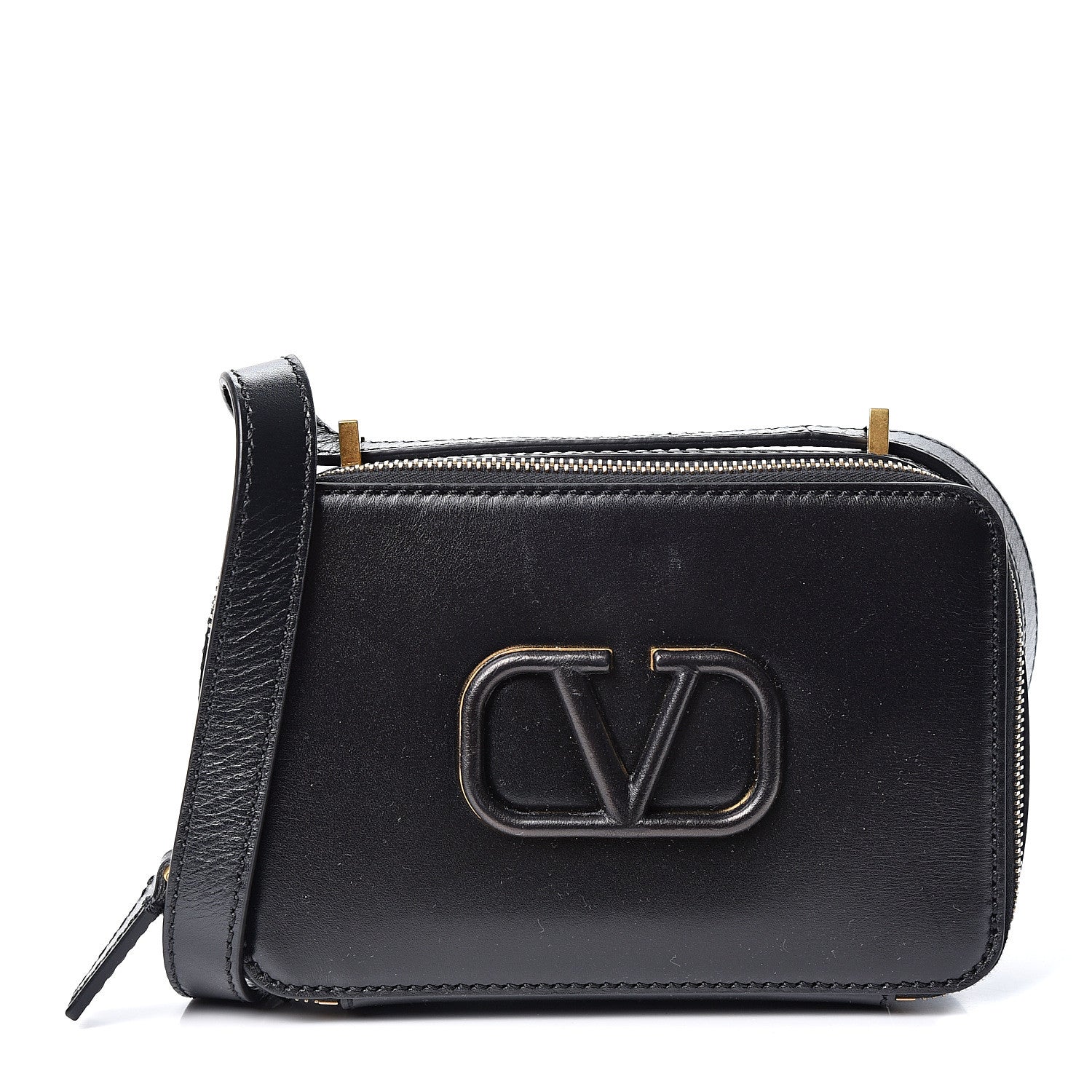 Valentino Garavani Smooth Calfskin VSling Crossbody Bag Black 1 of 9