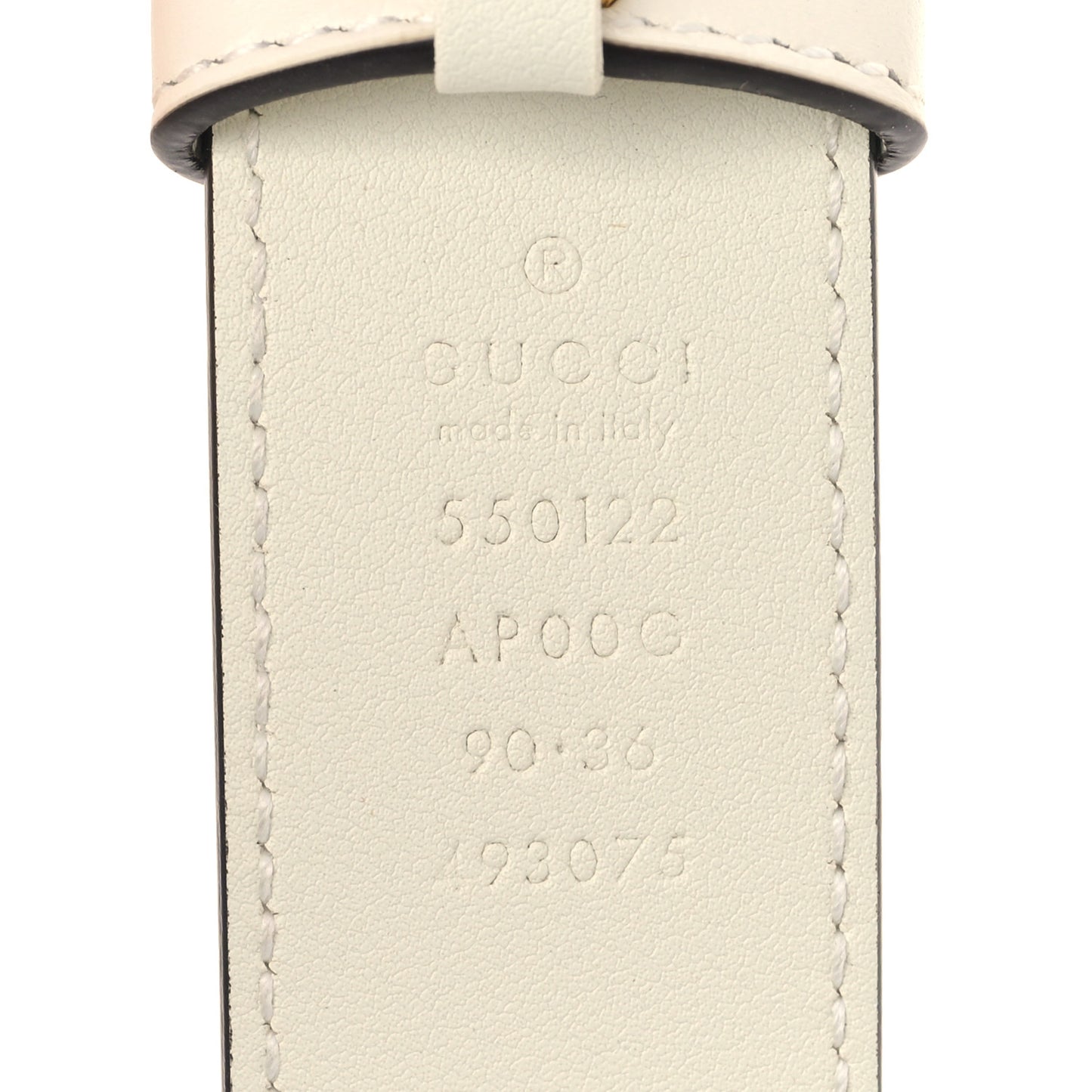 Calfskin Trapuntata Zumi 30mm Belt 90 36 White