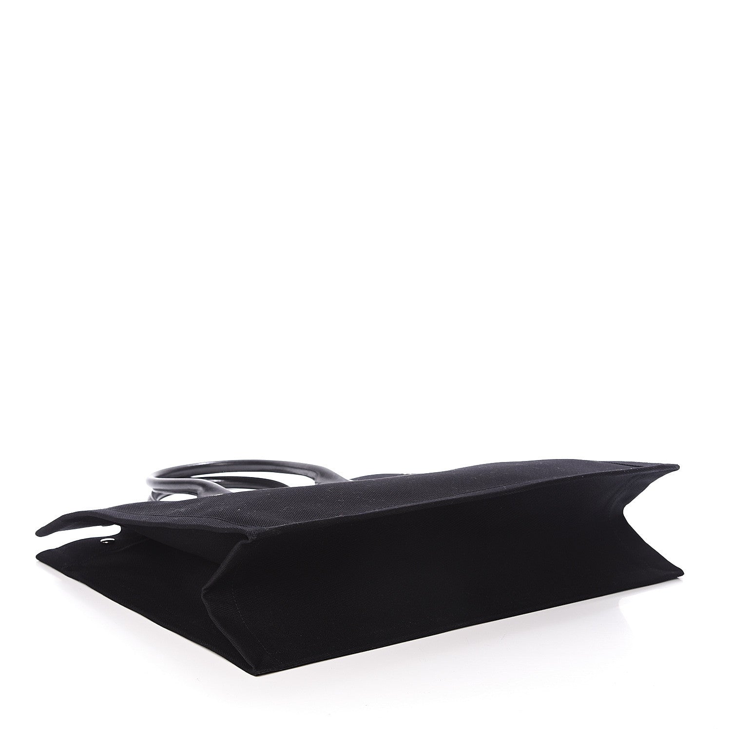 Saint Laurent Linen Calfskin Rive Gauche Tote Black 3 of 8