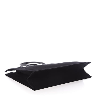 Saint Laurent Linen Calfskin Rive Gauche Tote Black 3 of 8