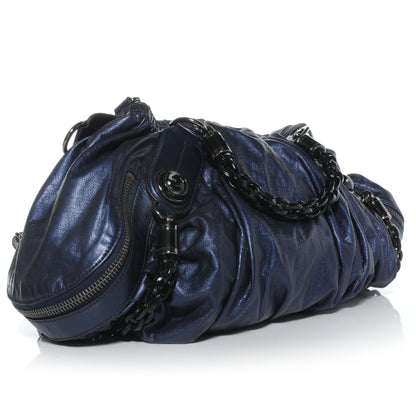 Gucci Leather Medium Galaxy Satchel Metallic Blue 3 of 7