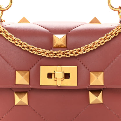 Valentino Garavani Nappa Medium Roman Stud Shoulder Bag Gingerbread 7 of 11
