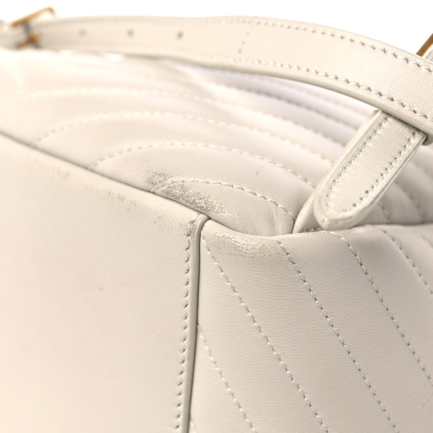 Lambskin Matelasse Monogram Joe Backpack Cream