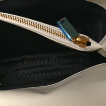 Saint Laurent Sheepskin Matelasse Chevron Monogram Medium College Bag Crema Soft 6 of 11