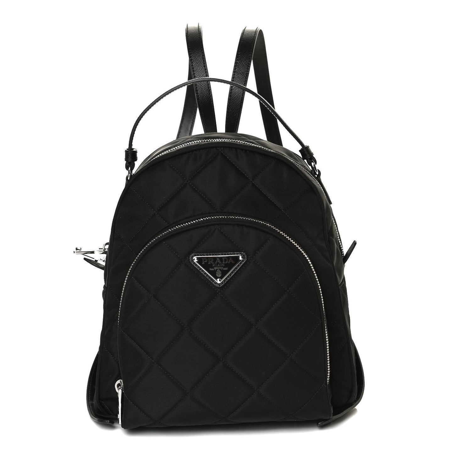 Nylon Tessuto Impuntu Quilted Backpack Black