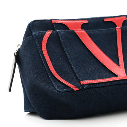 Valentino Garavani Denim Vlogo Belt Bag Blue Red 8 of 9