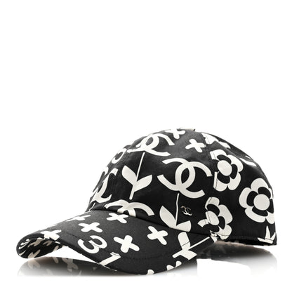 Chanel Cotton Cap Hat Black White 1 of 10