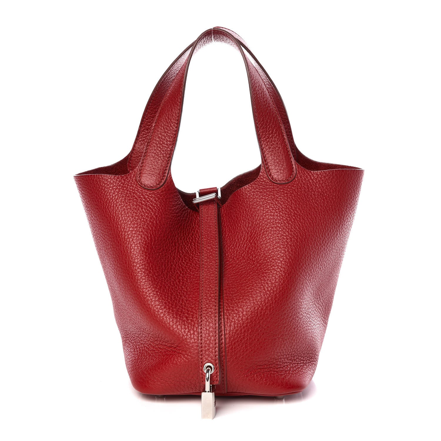 Hermes Taurillon Clemence Picotin Lock 18 PM Rouge Garance 1 of 9