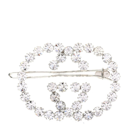 Gucci Crystal Interlocking G Hair Clip Silver 1 of 5