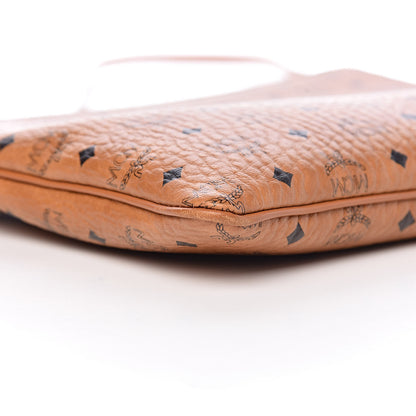 MCM Visetos Medium Crossbody Pouch Cognac 10 of 11