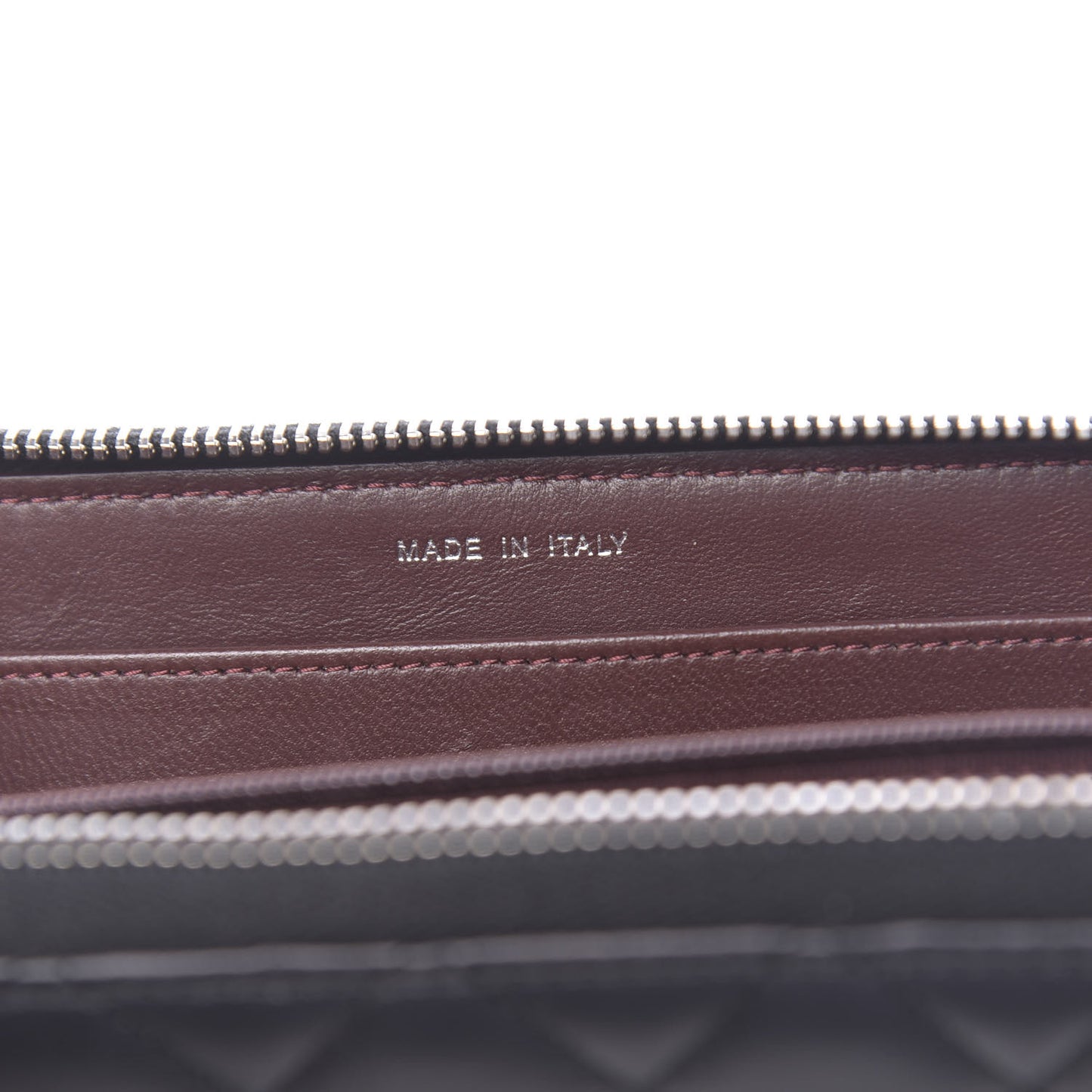 Lambskin Quilted Large Gusset Zip Around Wallet Black