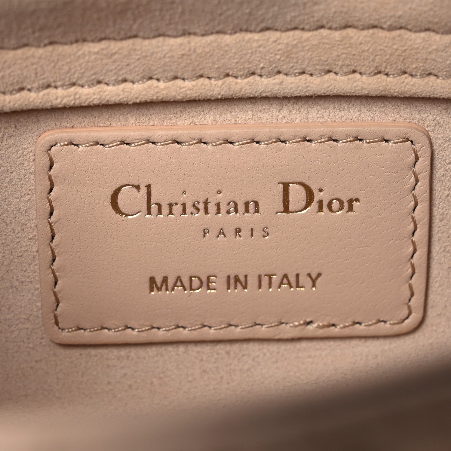 Christian Dior Lambskin Cannage Micro Lady D-Joy Sand Rose 6 of 11