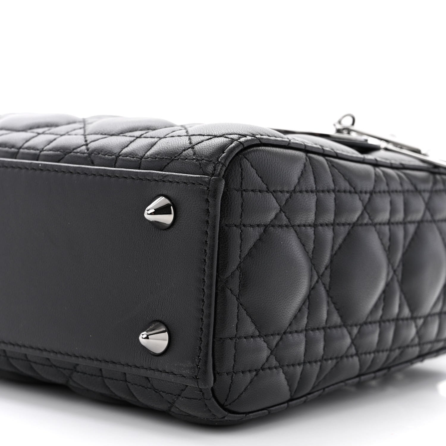 Christian Dior Lambskin Cannage Small My ABCDior Lady Dior Black 10 of 13