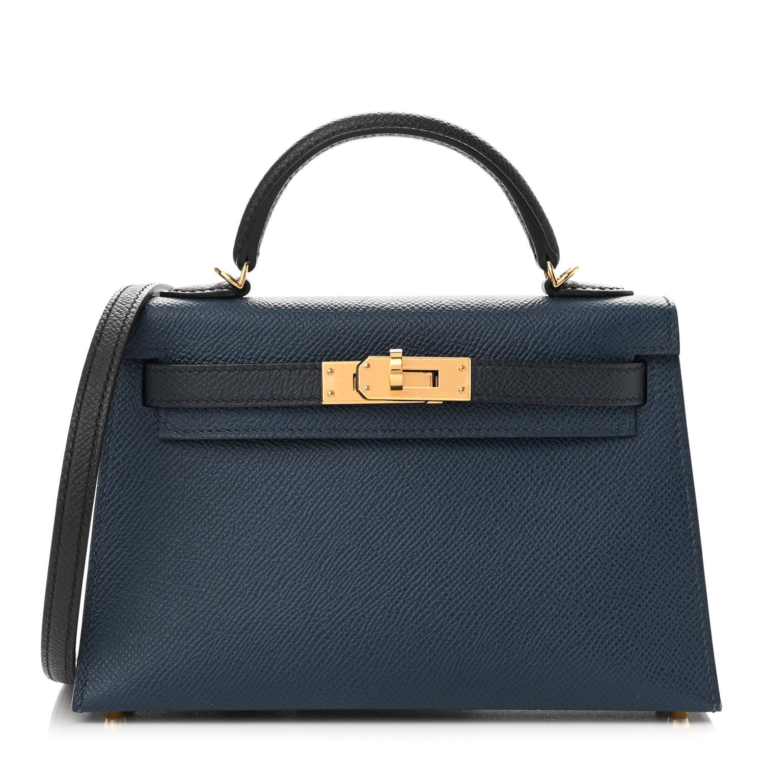 Hermes Epsom Mini Kelly Sellier 20 Bleu De Prusse Bleu Nuit 1 of 10