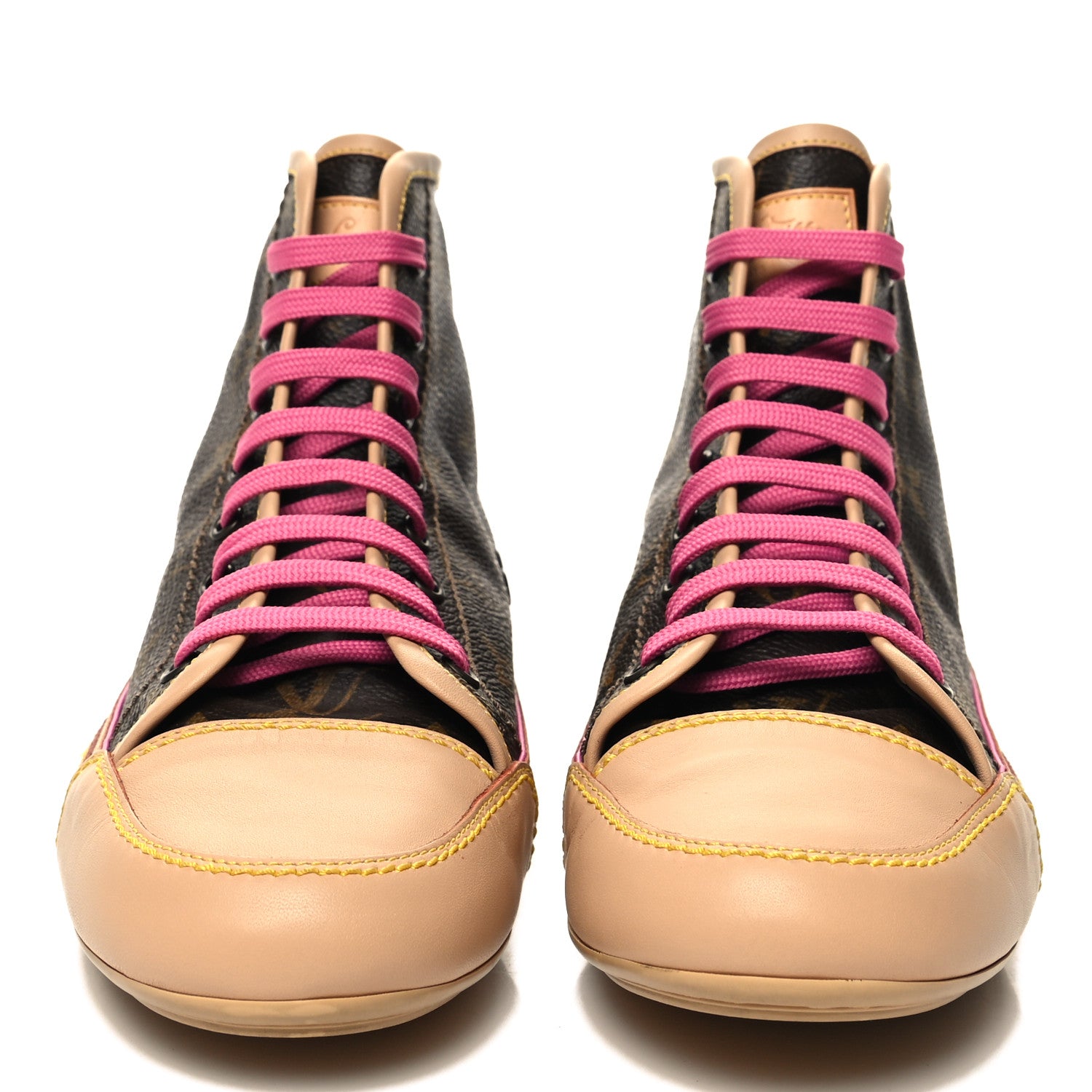 Louis Vuitton Monogram Capucine High Top Sneakers 2 of 7