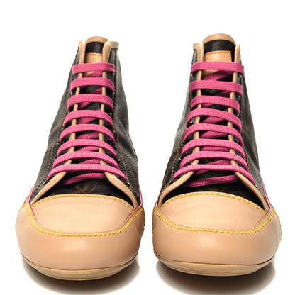 Louis Vuitton Monogram Capucine High Top Sneakers 2 of 7