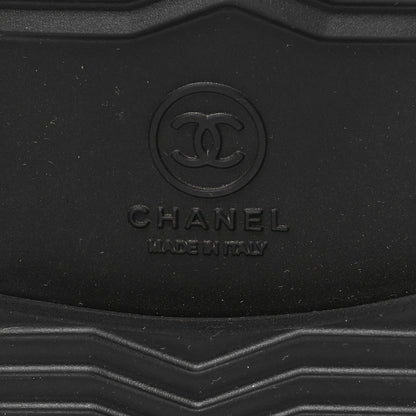 Chanel Suede Calfskin Quilted Combat Short Boots 36 Black 7 of 8