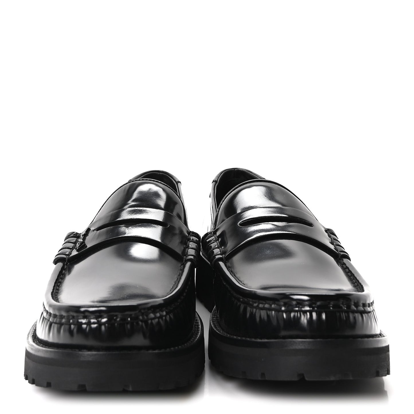 Glazed Calfskin Mens Master Le Loafer 15 Moccassins 43 Black
