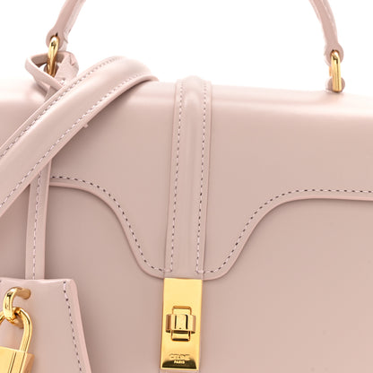 Celine Satinated Calfskin Mini 16 Top Handle Bag Bleached Pink 8 of 12