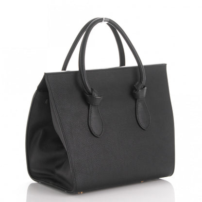 Celine Crisped Calfskin Mini Tie Knot Tote Black 7 of 9