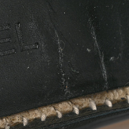 Chanel Mesh Grosgrain CC Espadrilles 38 Black 9 of 10