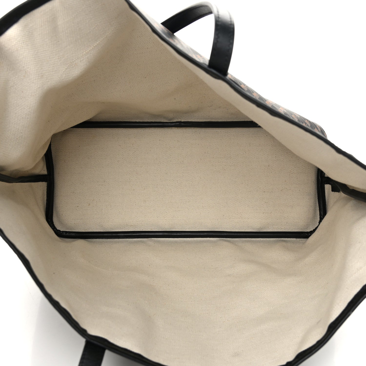 Moynat Grained Calfskin Canvas 1920 Oh! Tote Ruban GM Carbon Bronze 5 of 12