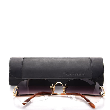 Cartier Rimless Gradient Sunglasses Gold 7 of 7
