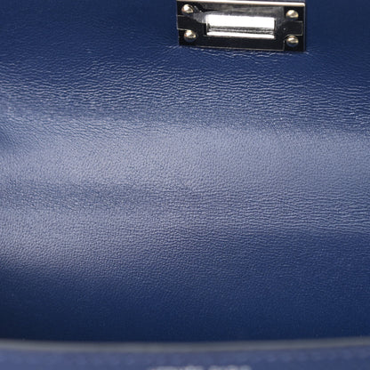 Hermes Epsom Mini Kelly Sellier 20 Bleu Saphir Bleu France Black 10 of 12