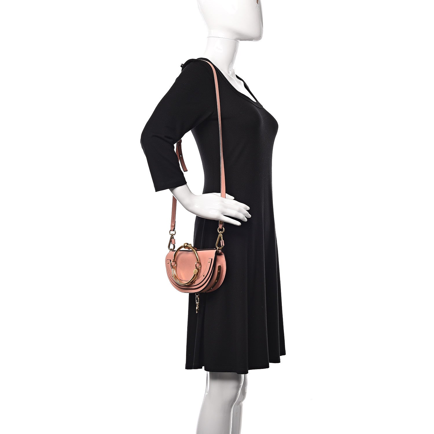 Chloe Calfskin Small Nile Bracelet Minaudiere Bag Ideal Blush 2 of 15