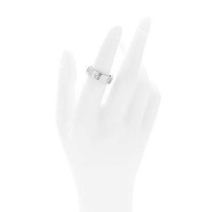 Cartier 18K White Gold 3 Diamond 5.5mm LOVE Ring 51 5.75 2 of 5