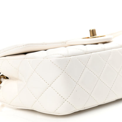 Chanel Lambskin Quilted Mini Rectangular Pearl Crush Flap White 9 of 14