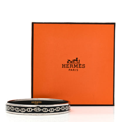 Hermes Enamel Narrow Printed Chaine D'Ancre Bracelet 65 6 of 6