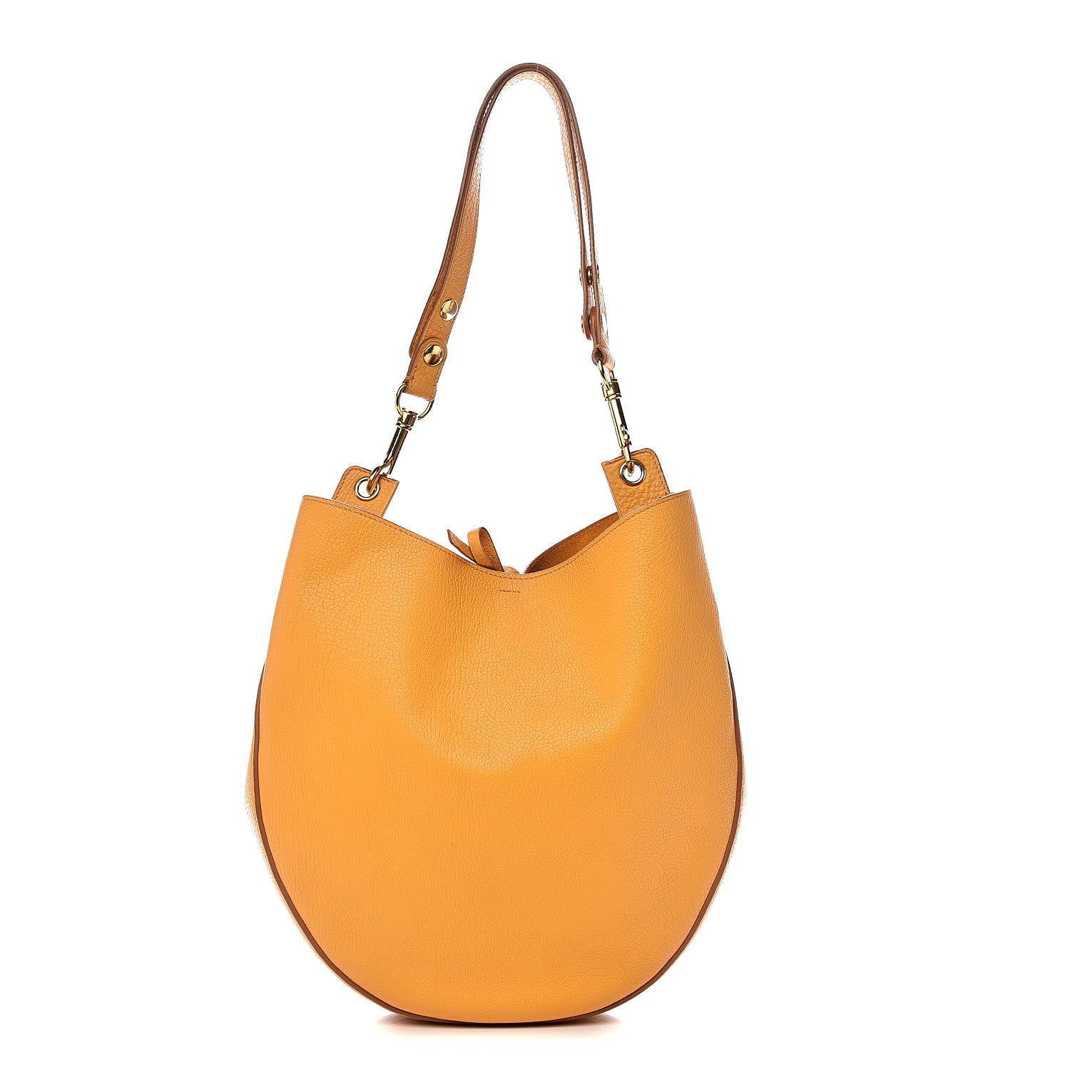 Celine Crisped Calfskin Medium Hobo Saffron 3 of 11