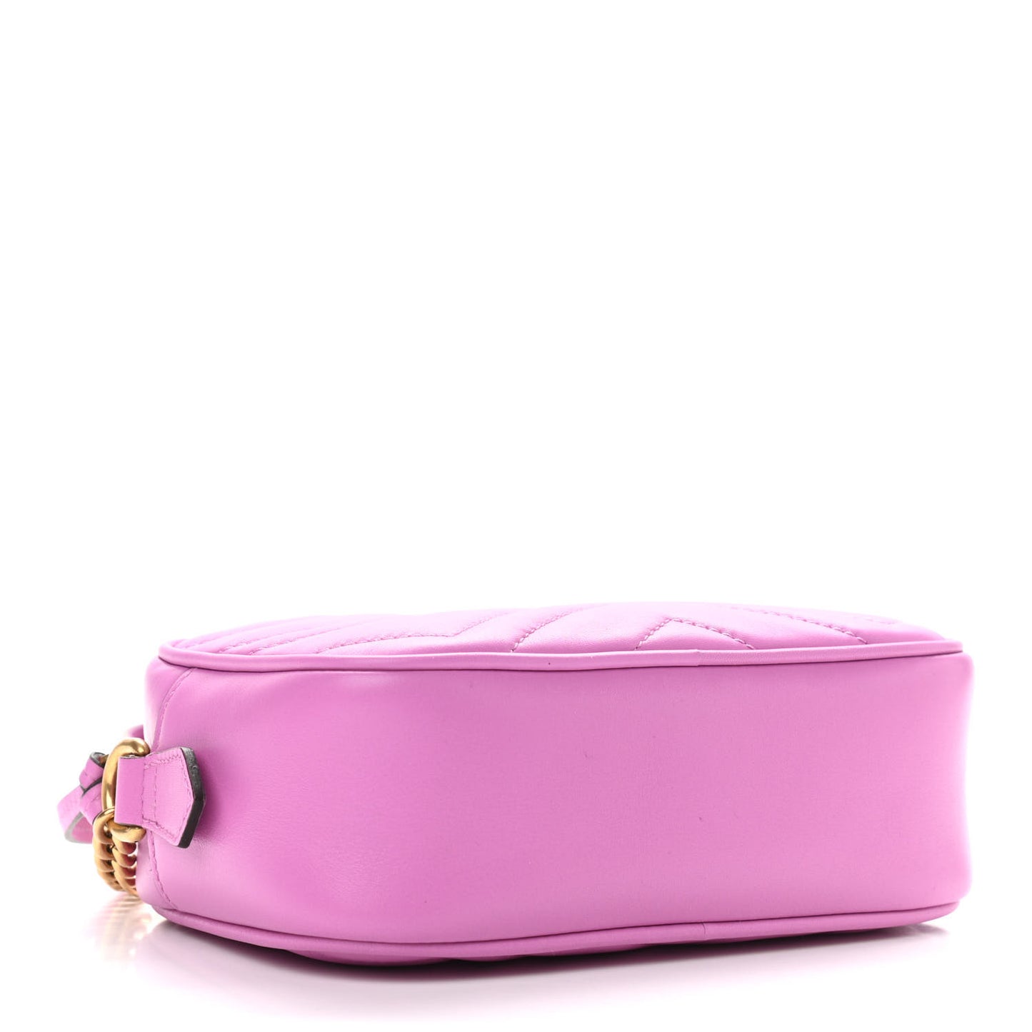 Calfskin Matelasse Mini GG Marmont Chain Shoulder Bag Candy Mousse