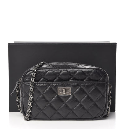 Chanel Aged Calfskin Quilted Mini Reissue Camera Case Black 11 of 11