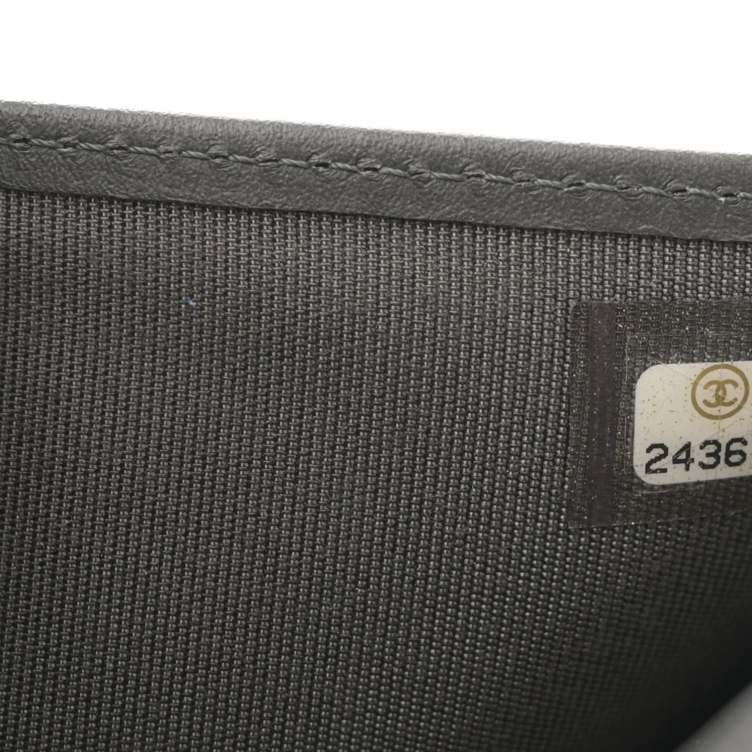 Chanel Metallic Calfskin Quilted Reissue Flap Card Holder Wallet Dark Grey 7 of 8