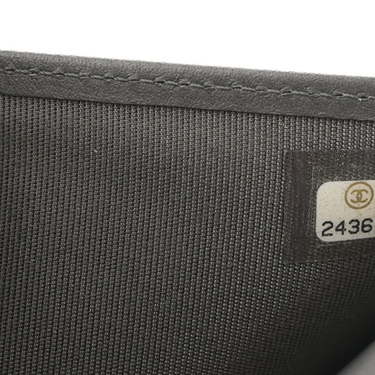 Chanel Metallic Calfskin Quilted Reissue Flap Card Holder Wallet Dark Grey 7 of 8