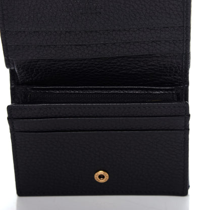 Gucci Pebbled Calfskin Animalier Card Case Black 5 of 7