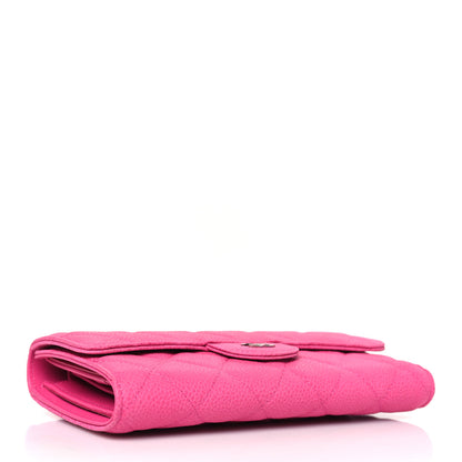 Chanel Caviar Quilted Large Flap Wallet Pink 5 of 10