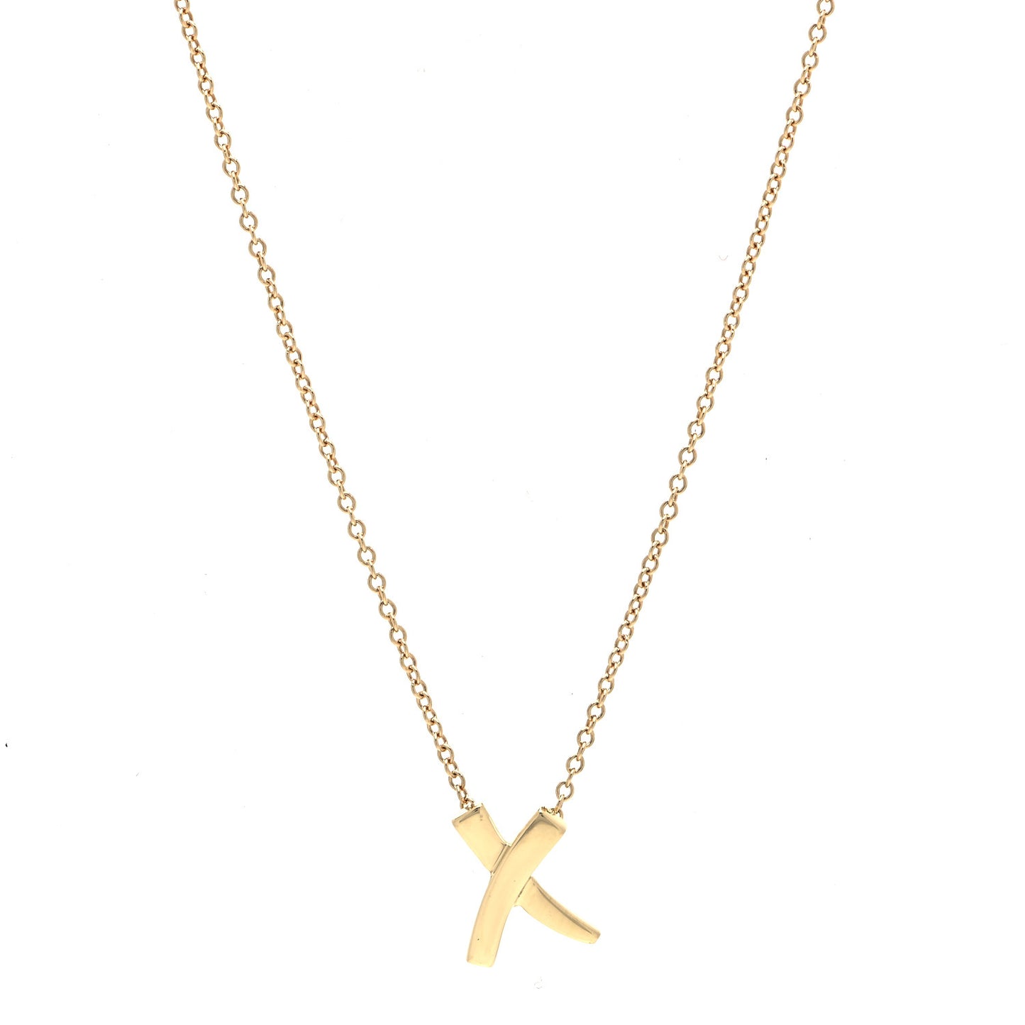 18K Yellow Gold Paloma Picasso Graffiti X Pendant Necklace