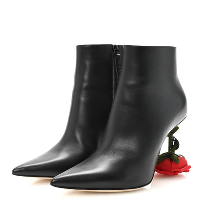 Loewe Calfskin Rose Boots 37 Black 4 of 9