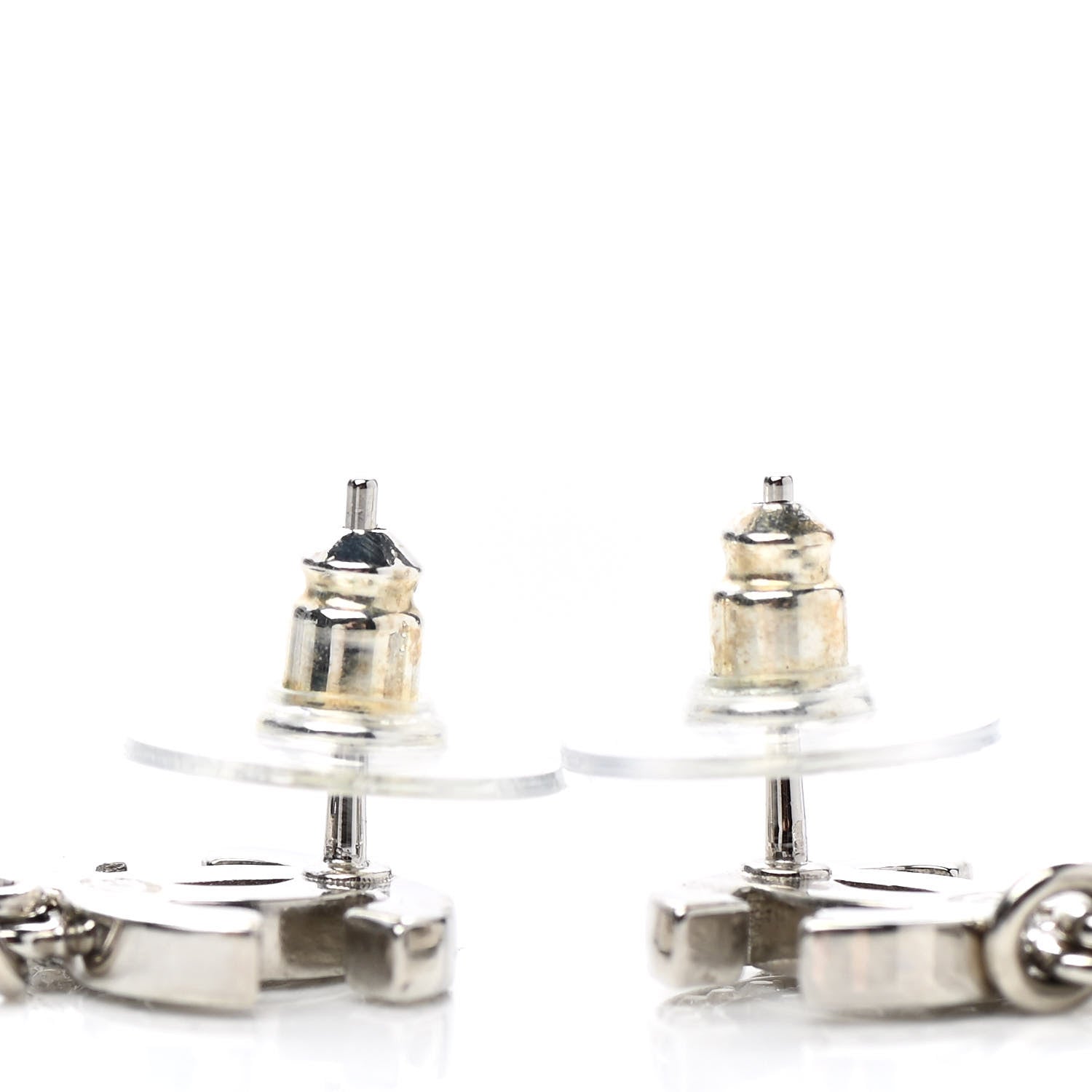 Chanel Crystal CC No 5 Star Drop Earrings Silver 3 of 5