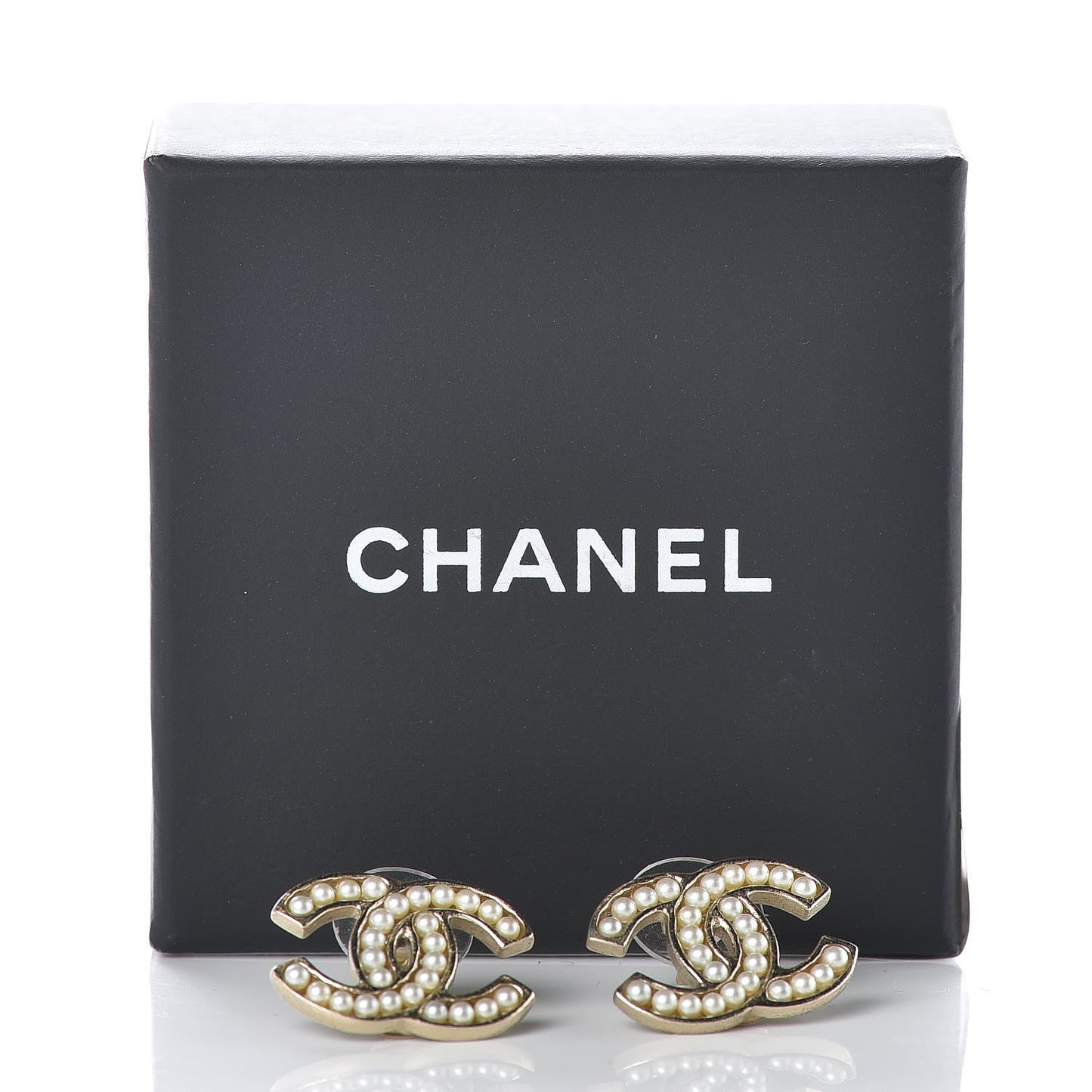Pearl CC Earrings Light Gold