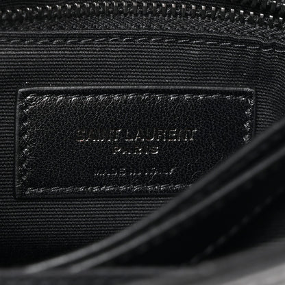 Saint Laurent Calfskin Y Quilted Monogram Monochrome Toy Loulou Crossbody Bag Black 7 of 11