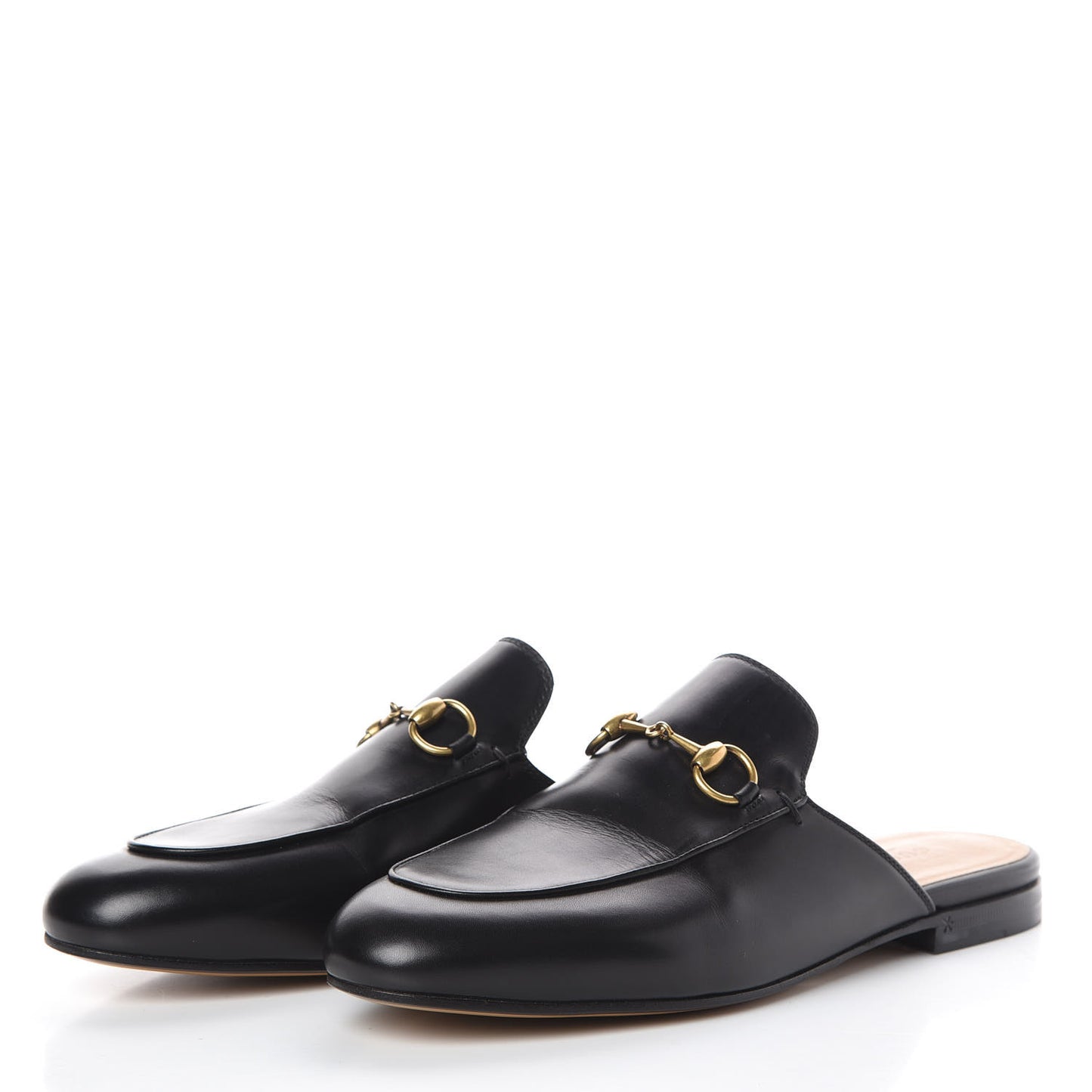 Calfskin Womens Princetown Slippers 37 Black